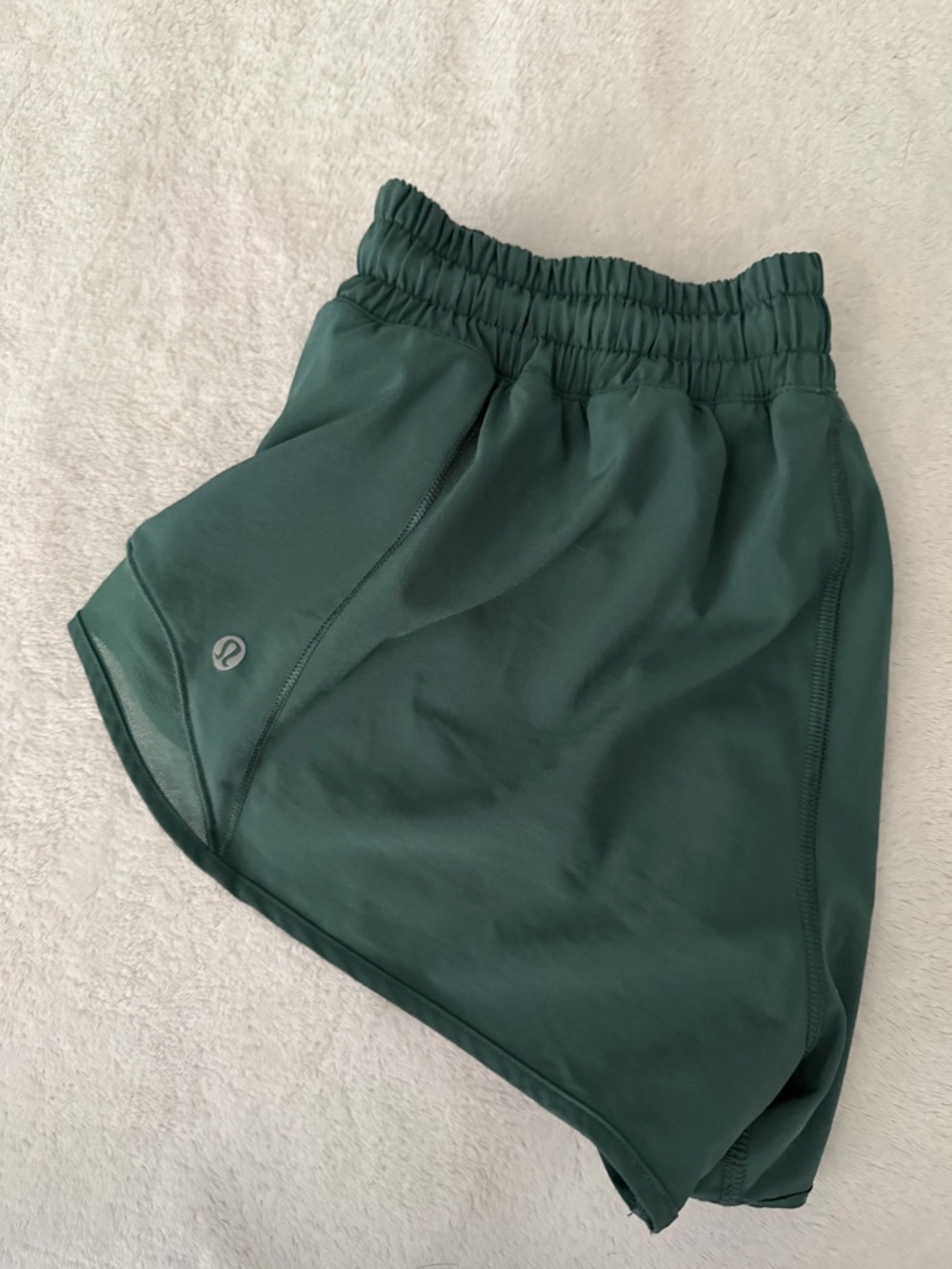 lululemon Forest Green Hotty Hot Shorts - Picture 2 of 4